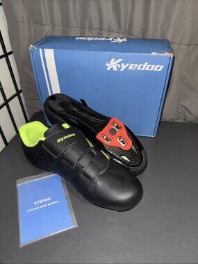 Kyedoo Unisex Cycling Shoes Black US Size 9 EU Size 43 Delta SPD-SL Cleats New